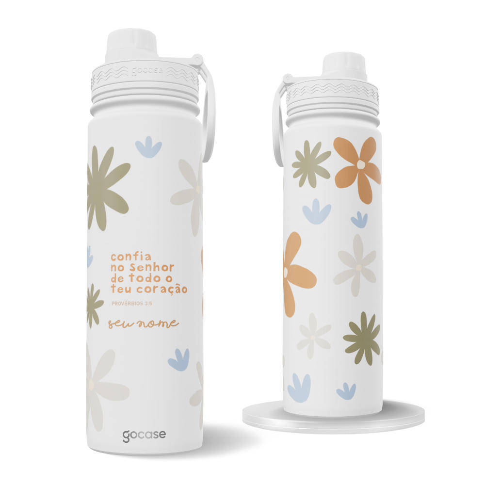 Garrafa Térmica Fresh + Ebook - Confia no Senhor