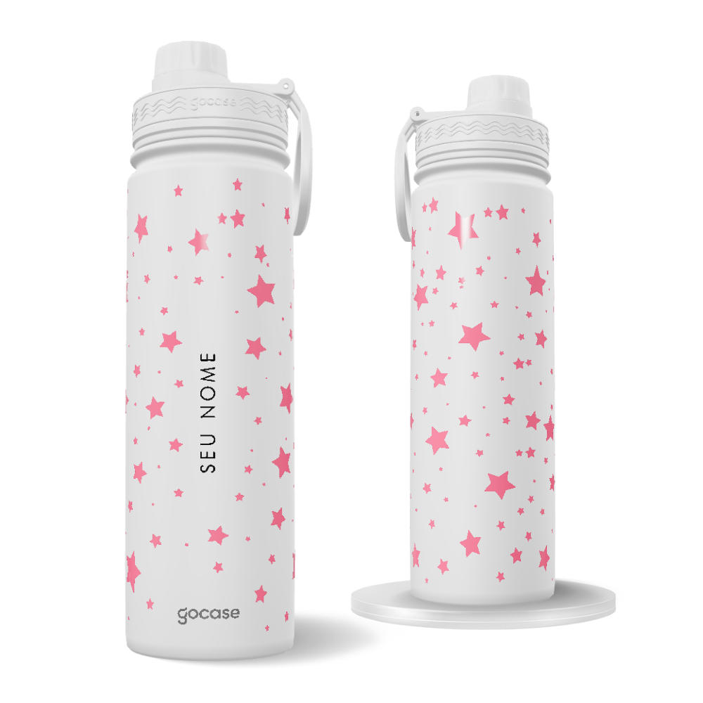 Garrafa Térmica Fresh + Ebook - Stars Pattern com Nome