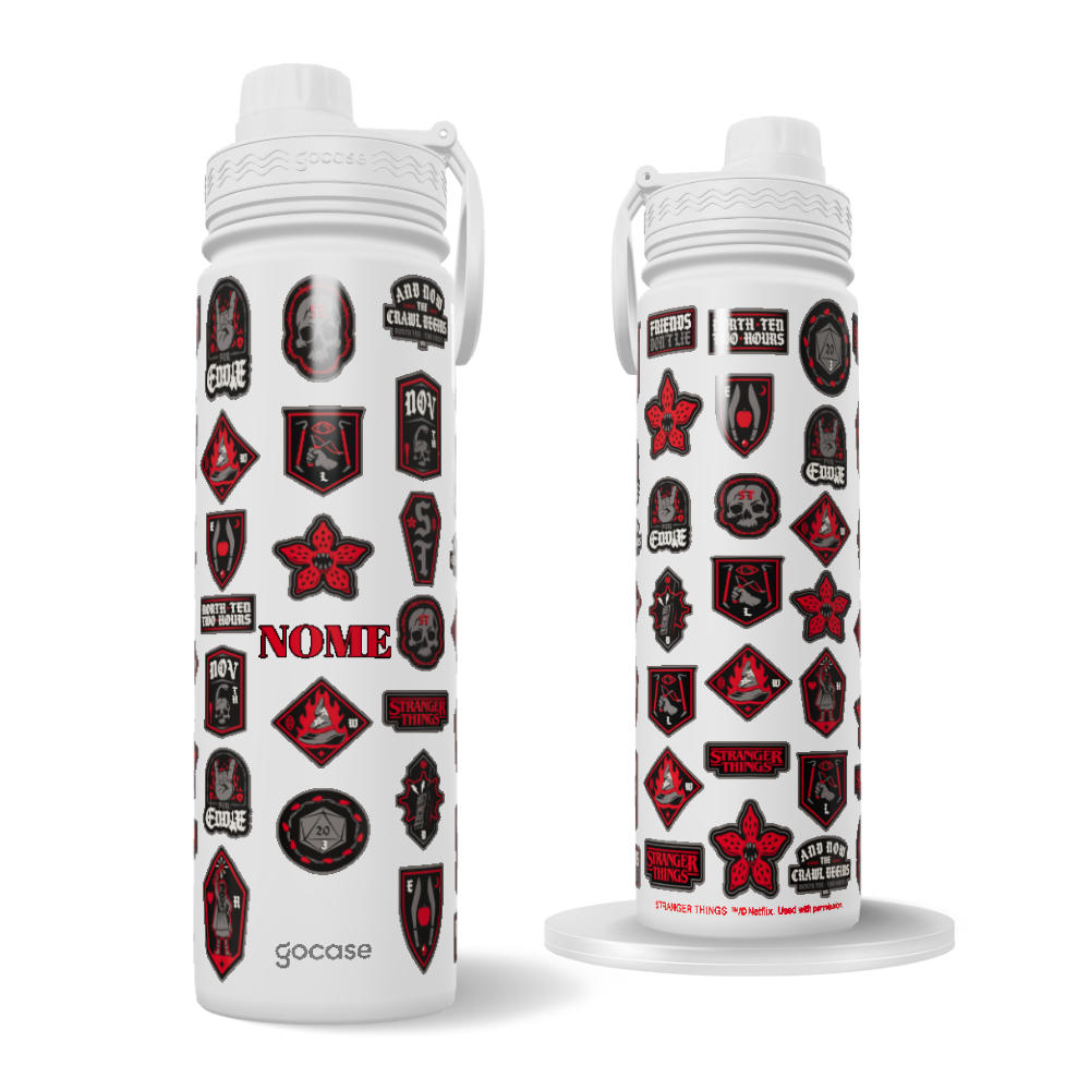 Garrafa Térmica Fresh + Ebook - Stranger Things - RPG Stickers