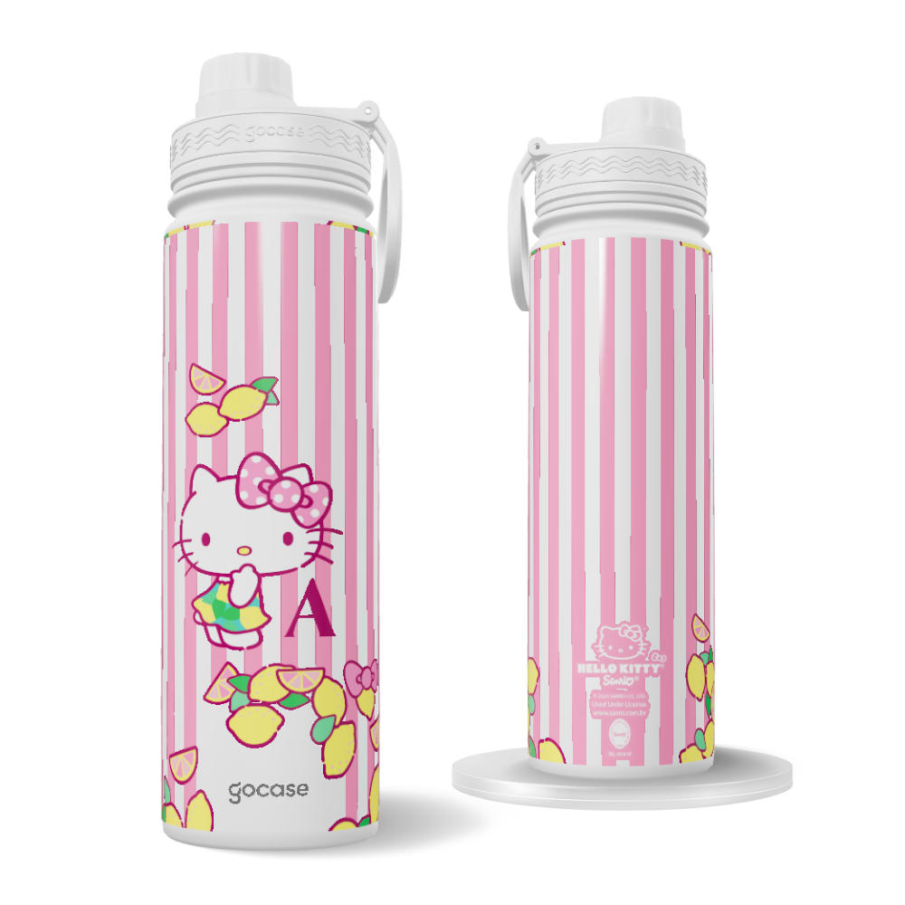 Garrafa Térmica Fresh + Ebook - Hello Kitty - Lemon Summer