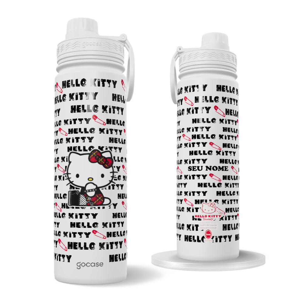 Garrafa Térmica Fresh + Ebook - Hello Kitty - You Rock, Girl