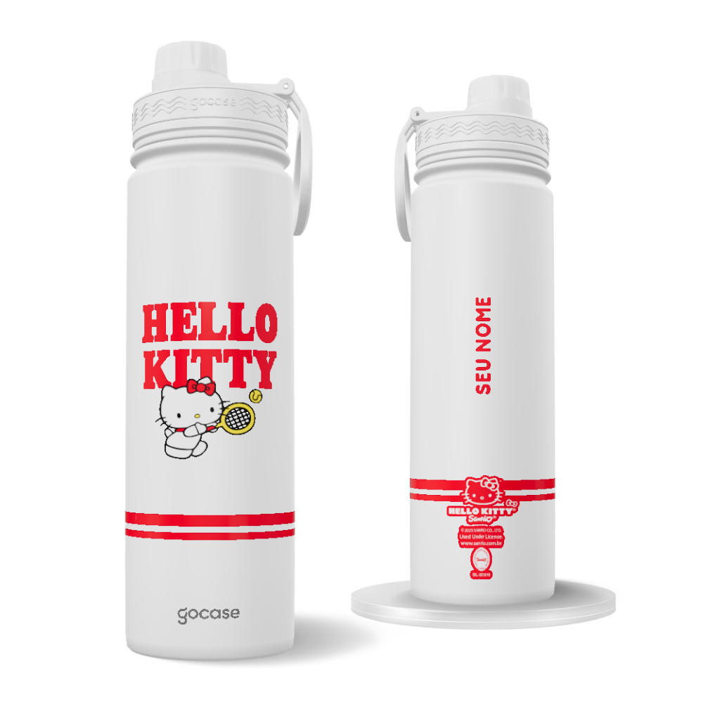 Garrafa Térmica Fresh + Ebook - Hello Kitty - Retro Sports