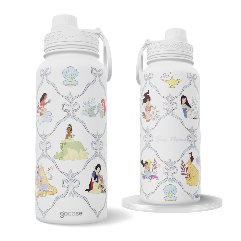 Garrafa Térmica Fresh -  Princesas - Blue Coquette