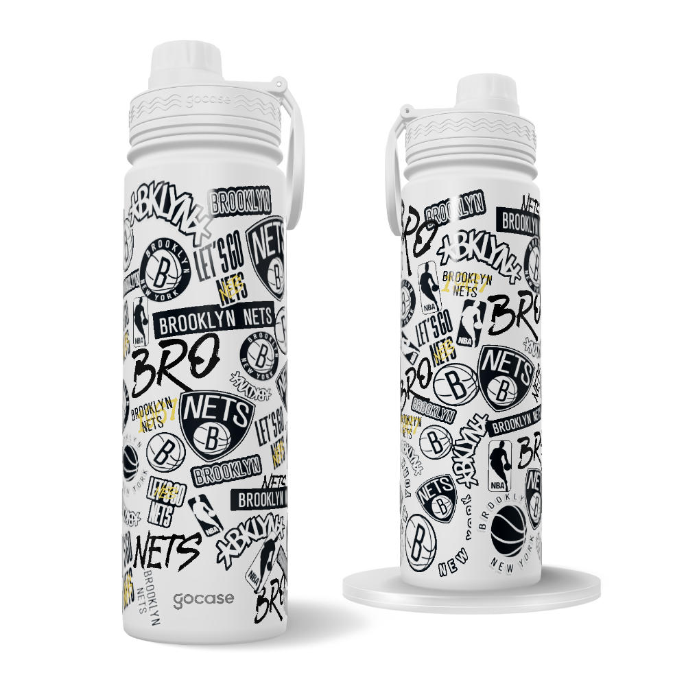Garrafa Térmica Fresh + Ebook - Brooklyn Nets - Colagem