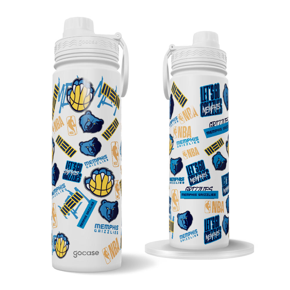 Garrafa Térmica Fresh + Ebook - Memphis Grizzlies - Colagem Garrafa Térmica Fresh + Ebook - Memphis Grizzlies - Colagem