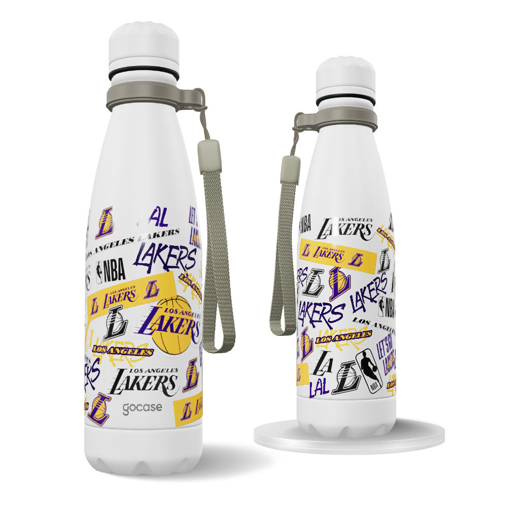 Garrafa Térmica Urban + Ebook - Los Angeles Lakers - Colagem Garrafa Térmica Urban + Ebook - Los Angeles Lakers - Colagem