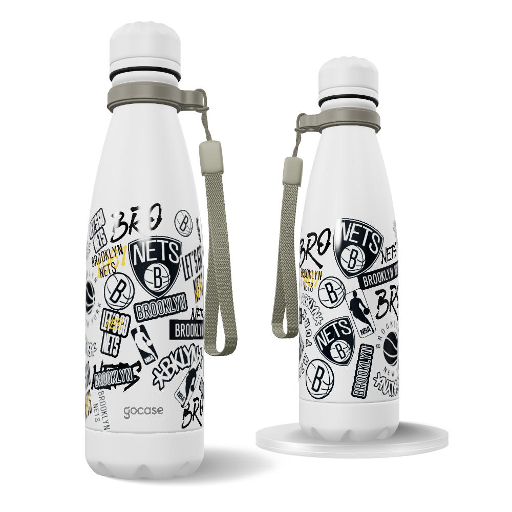 Garrafa Térmica Urban + Ebook - Brooklyn Nets - Colagem