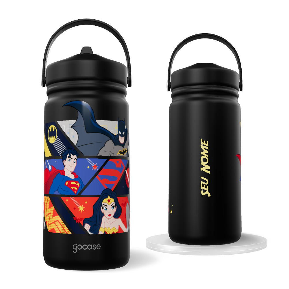 Garrafa Térmica Mini -  Liga Super Friends - Quadrinhos