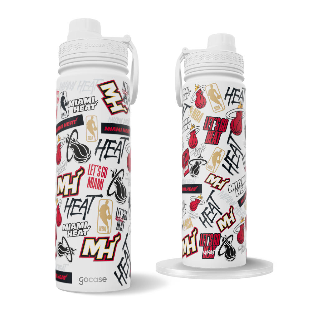 Garrafa Térmica Fresh + Ebook - Miami Heat - Colagem