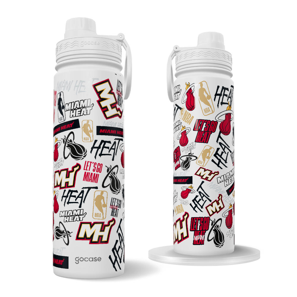 Garrafa Térmica Fresh + Ebook - Miami Heat - Colagem Garrafa Térmica Fresh + Ebook - Miami Heat - Colagem