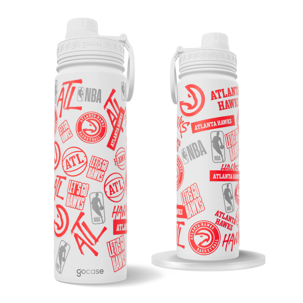 Garrafa Térmica Fresh + Ebook - Atlanta Hawks - Colagem Garrafa Térmica Fresh + Ebook - Atlanta Hawks - Colagem
