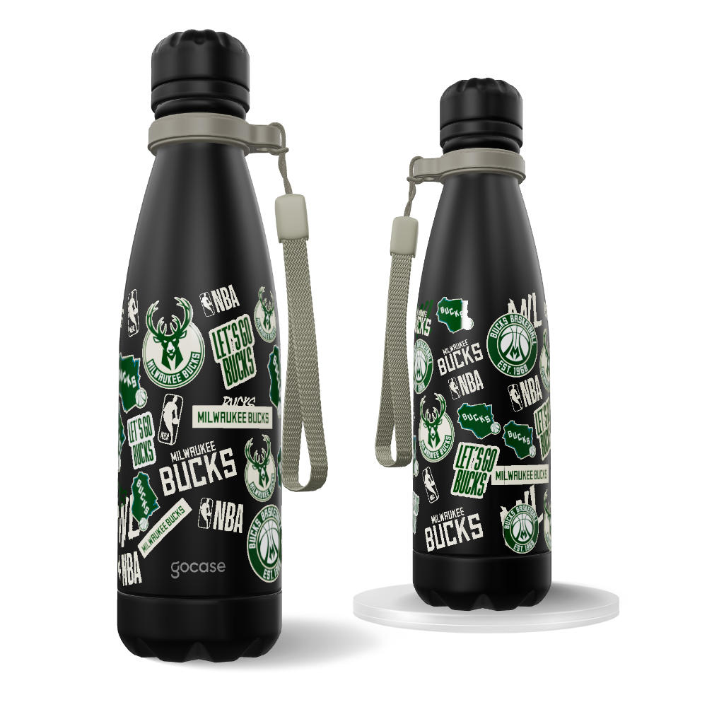 Garrafa Térmica Urban + Ebook - Milwaukee Bucks - Colagem