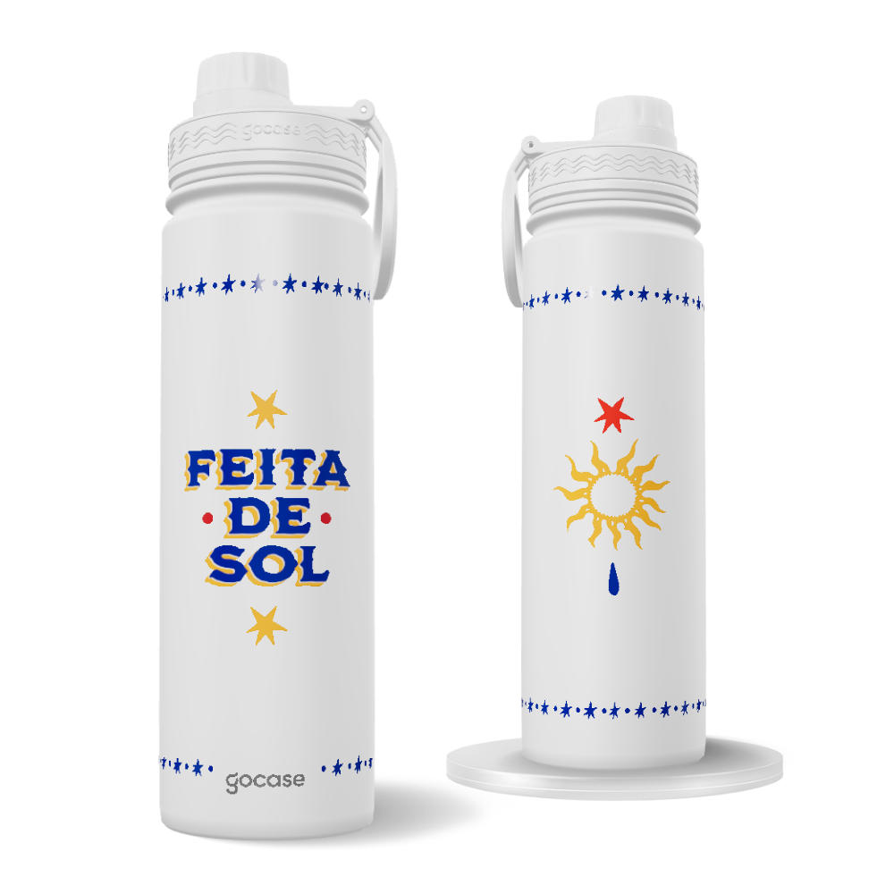 Garrafa Térmica Fresh + Ebook - Feita de Sol