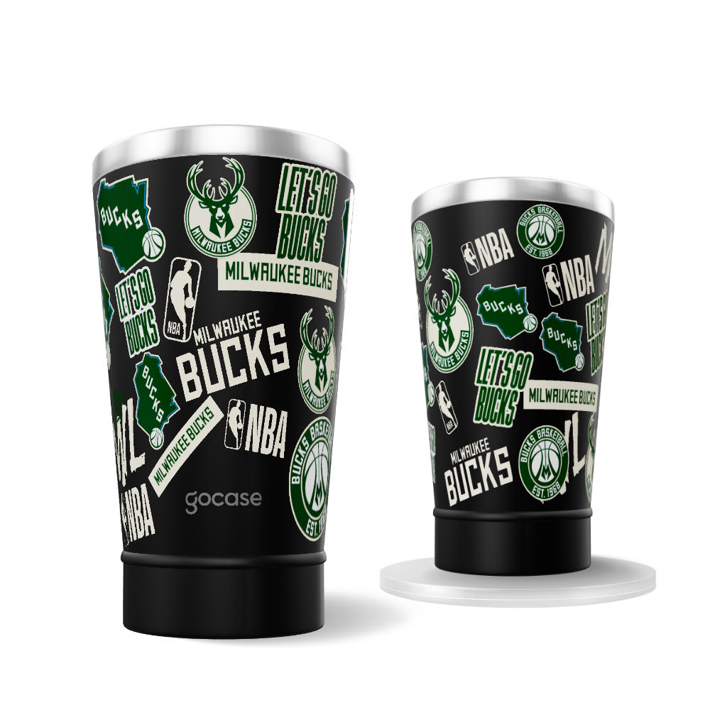 Copo Térmico + Ebook - Milwaukee Bucks - Colagem