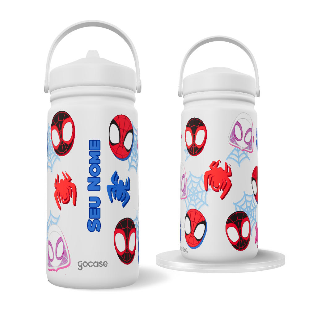 Garrafa Térmica Mini -  Homem-Aranha - Amigos Aranha