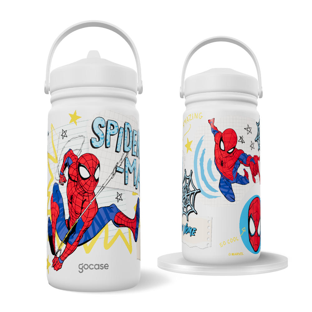 Garrafa Térmica Mini -  Homem-Aranha - Colagem