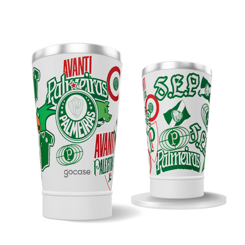 Copo Térmico Cerveja + Ebook - Palmeiras - Soft Stickers