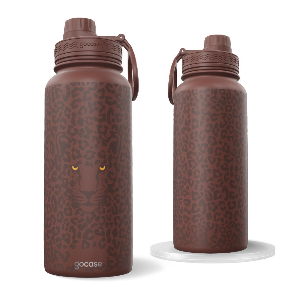 Garrafa Térmica Fresh - Onça Pintada Marrom