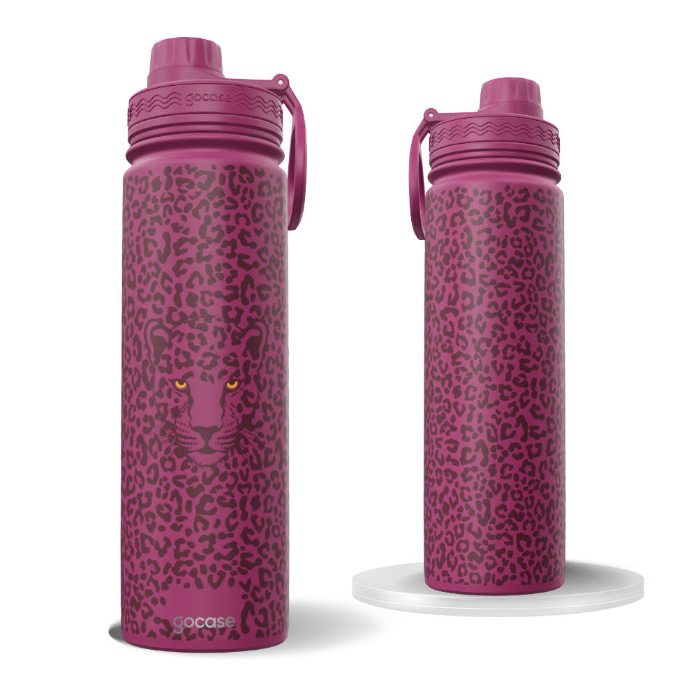 Garrafa Térmica Fresh + Ebook - Onça Pintada Vinho