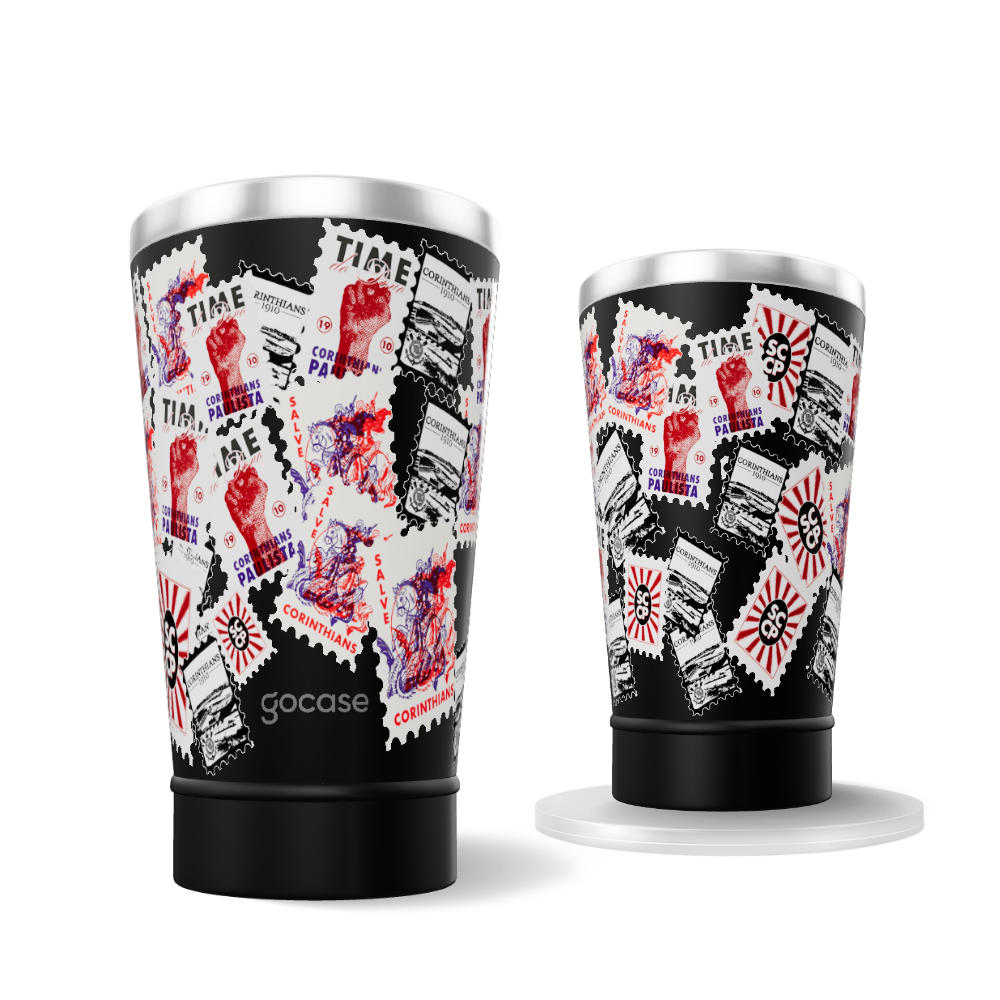 Copo Térmico Cerveja + Ebook - Corinthians - Postal Stamps