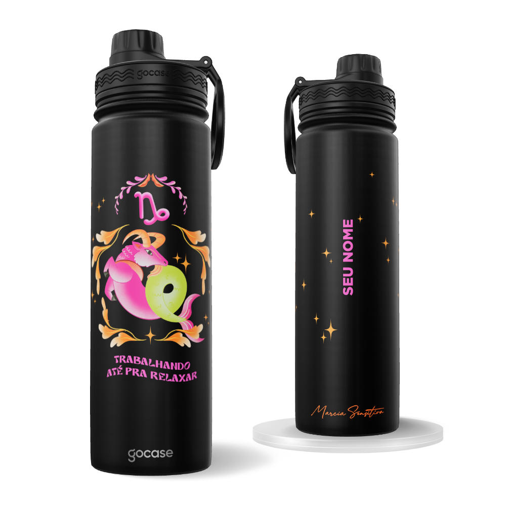 Garrafa Térmica Fresh + Ebook - Marcia Sensitiva - Signos - Capricórnio