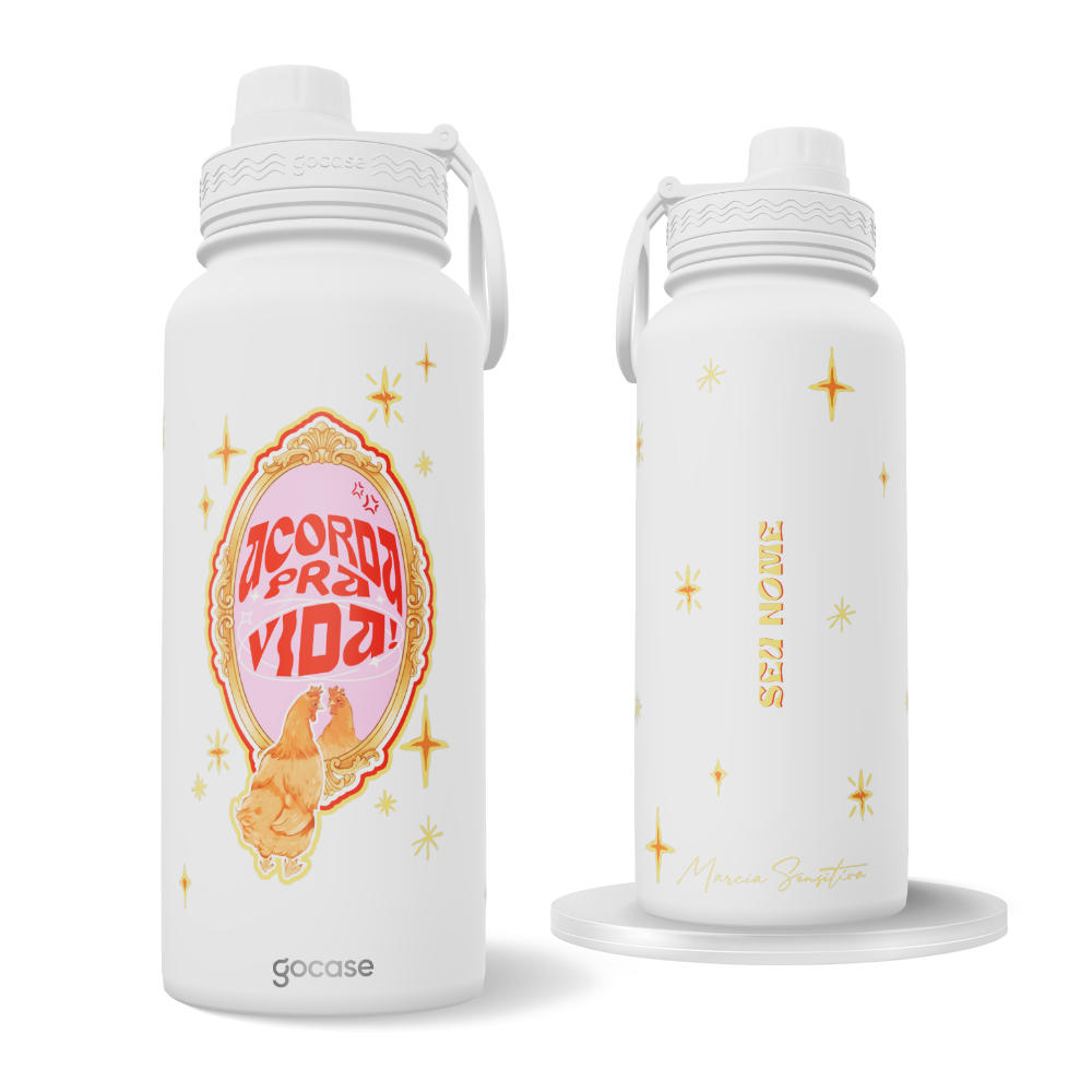 Garrafa Térmica Fresh - Marcia Sensitiva - Acorda pra Vida!