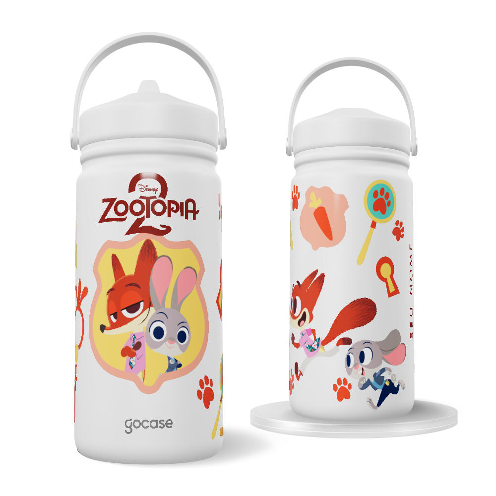 Garrafa Térmica Mini -  Zootopia - Em Ação