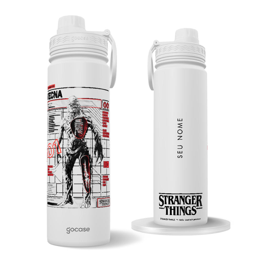 Garrafa Térmica Fresh + Ebook - Stranger Things - Anatomia do Vecna