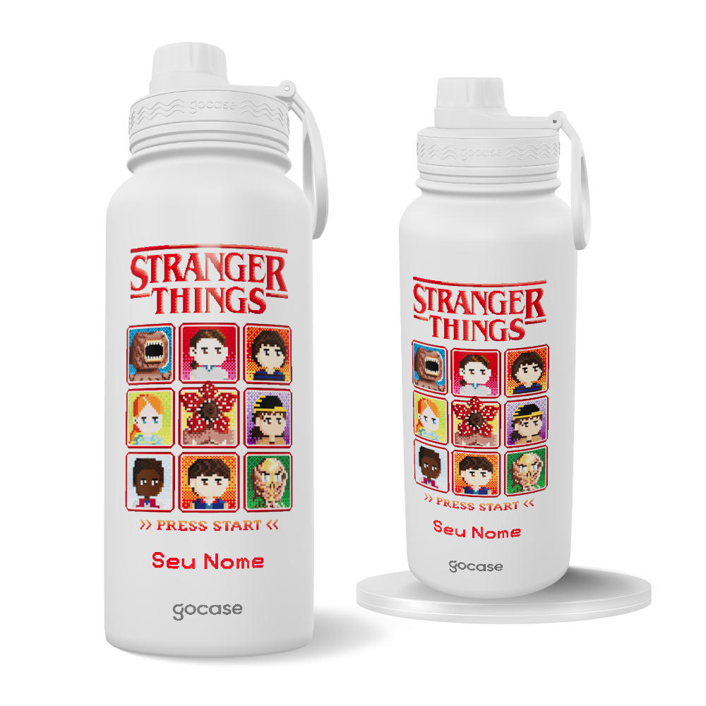 Garrafa Térmica Fresh -  Stranger Things - Pixel Art Game