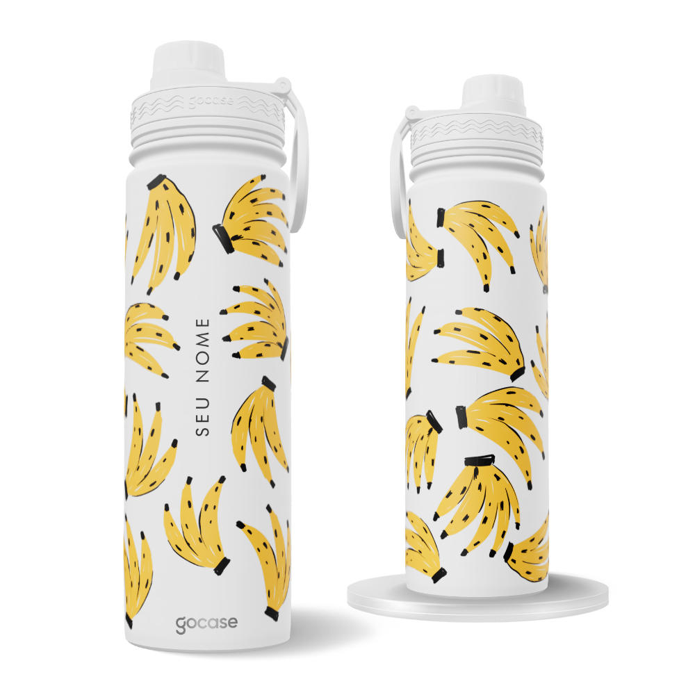 Garrafa Térmica Fresh + Ebook - Banana Nanica Customizável