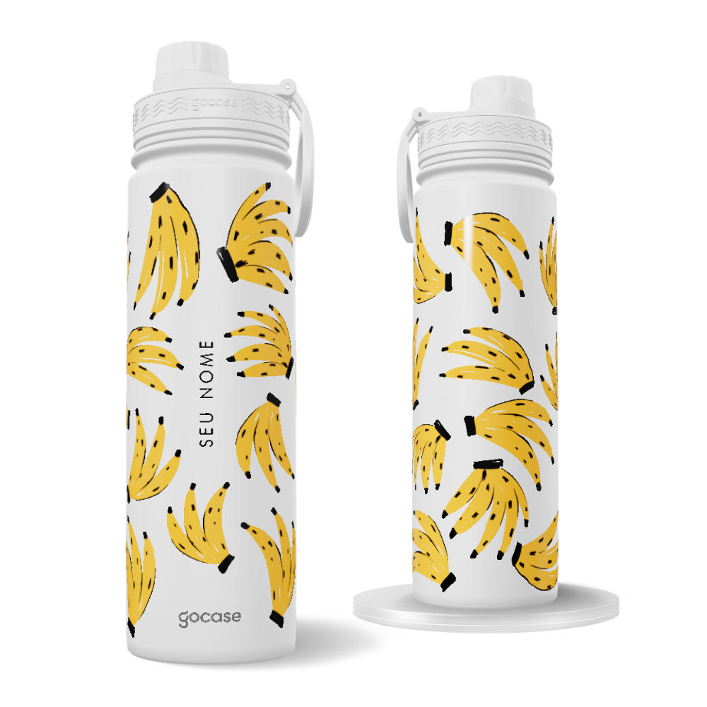 Garrafa Térmica Fresh + Ebook - Banana Nanica Customizável
