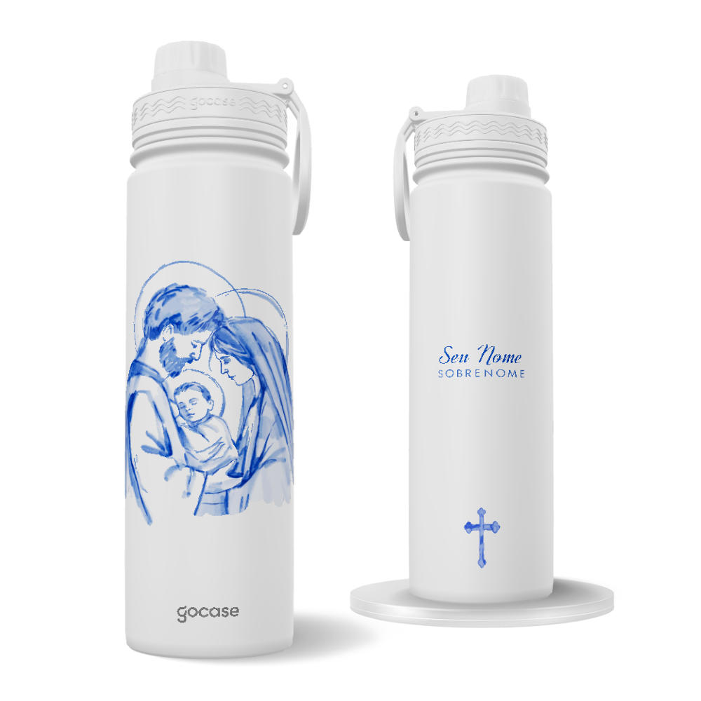 Garrafa Térmica Fresh + Ebook - Sagrada Família - Amor Sagrado
