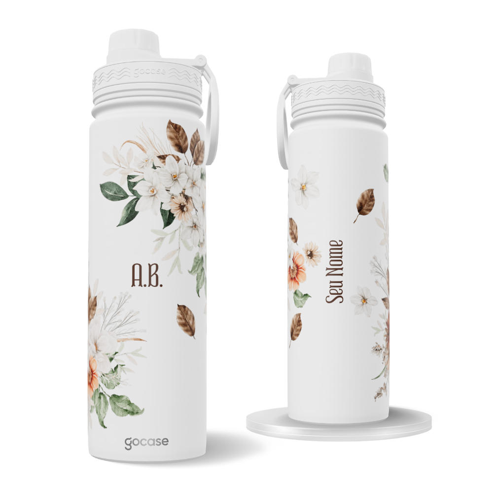 Garrafa Térmica Fresh + Ebook - Floral de Outono