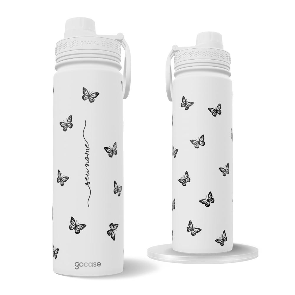 Garrafa Térmica Fresh + Ebook - Minimal Butterflies