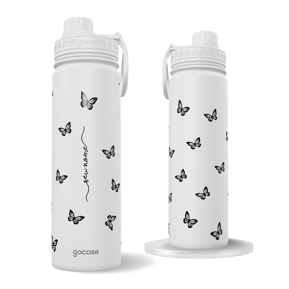 Garrafa Térmica Fresh + Ebook - Minimal Butterflies