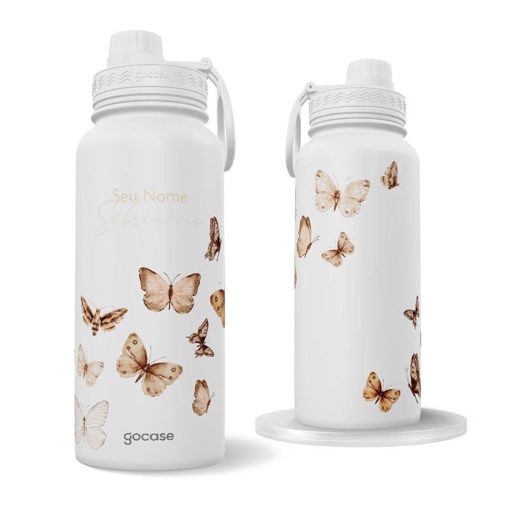 Garrafa Térmica Fresh - Borboletas Terrosas