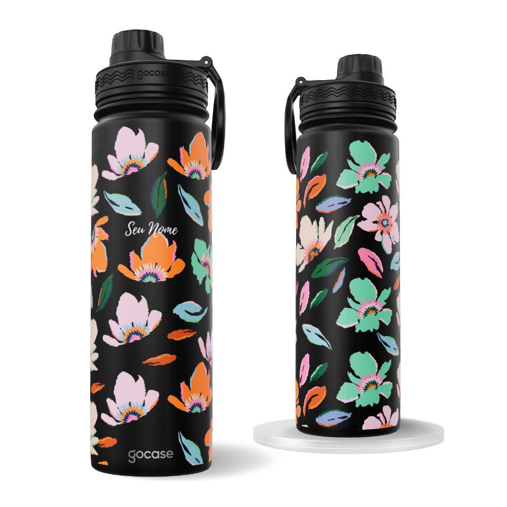 Garrafa Térmica Fresh + Ebook - Floral Brush