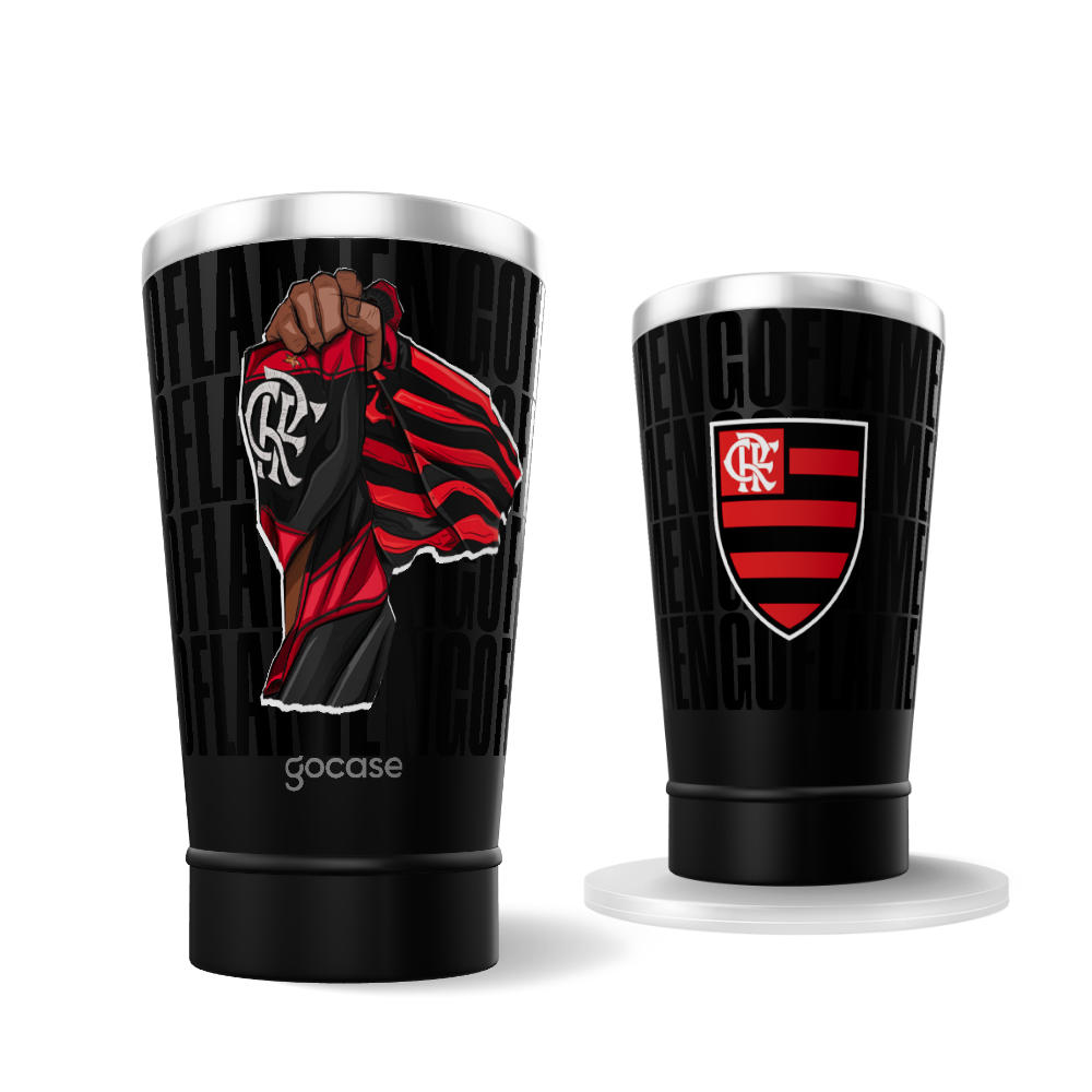 Copo Térmico Cerveja -  Flamengo - Contra o Racismo