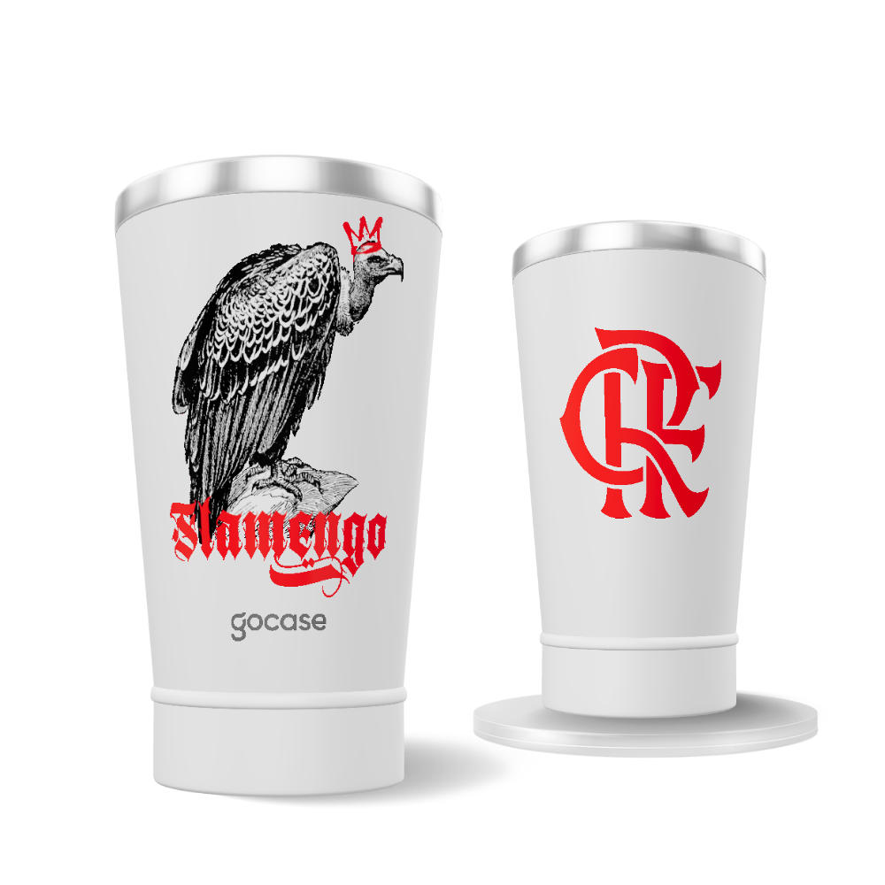 Copo Térmico Cerveja + Ebook - Flamengo - Urubu Vulture