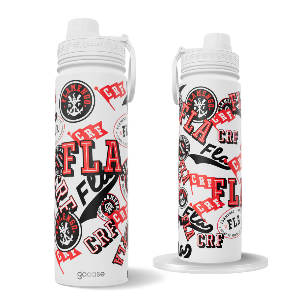 Garrafa Térmica Fresh + Ebook - Flamengo - Stickers 2025
