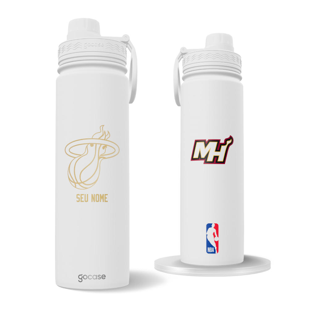 Garrafa Térmica Fresh + Ebook - Miami Heat - Escudo Dourado