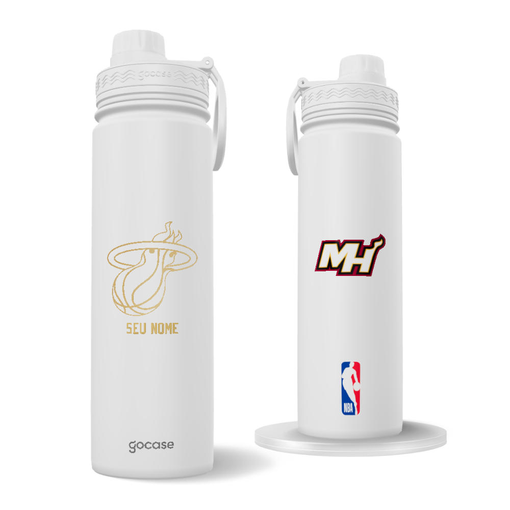 Garrafa Térmica Fresh + Ebook - Miami Heat - Escudo Dourado