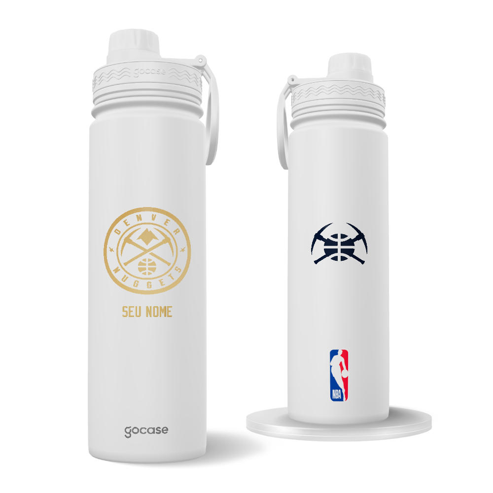 Garrafa Térmica Fresh + Ebook - Denver Nuggets - Escudo Dourado Garrafa Térmica Fresh + Ebook - Denver Nuggets - Escudo Dourado