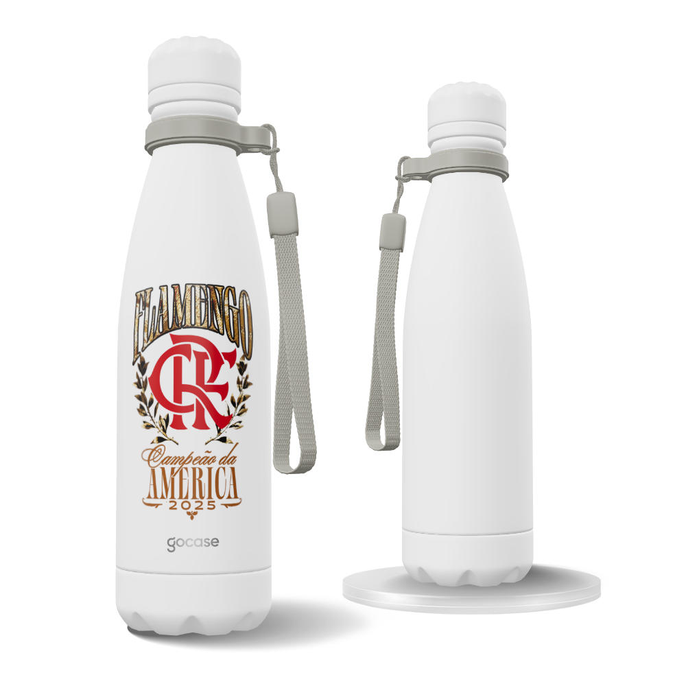 Garrafa Térmica Urban + Ebook - Flamengo - Campeão da América 2025