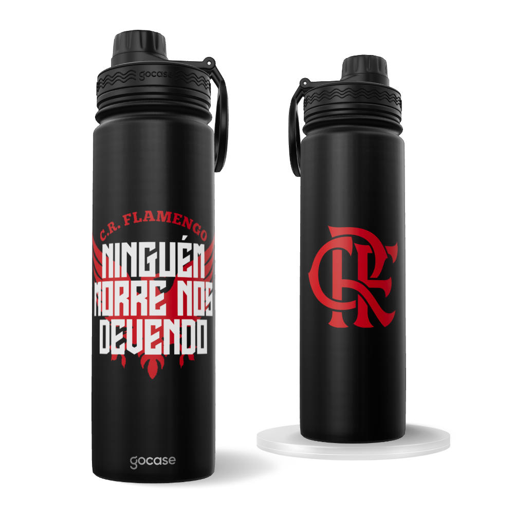 Garrafa Térmica Fresh + Ebook - Flamengo - Ninguém Morre Nos Devendo