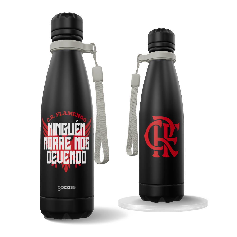 Garrafa Térmica Urban + Ebook - Flamengo - Ninguém Morre Nos Devendo