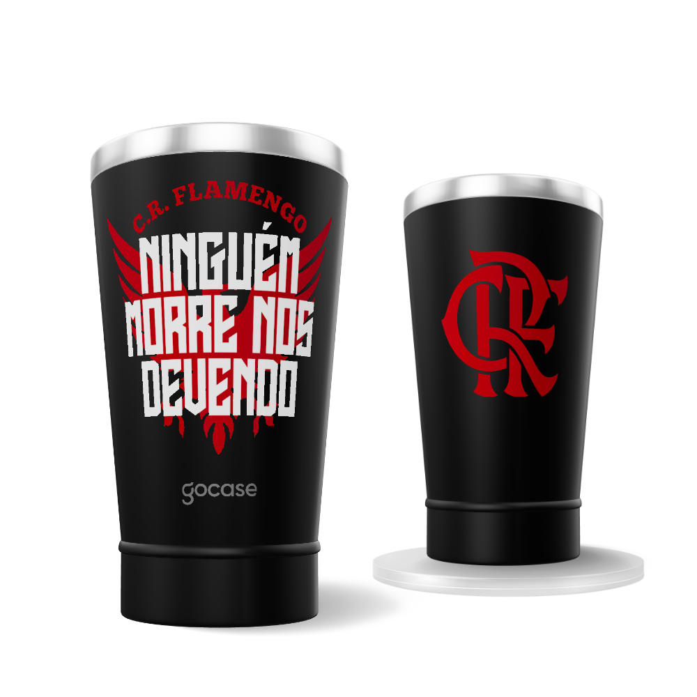 Copo Térmico Cerveja + Ebook - Flamengo - Ninguém Morre Nos Devendo