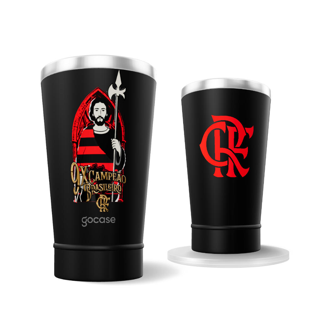 Copo Térmico Cerveja + Ebook - Flamengo - São Judas Tadeu