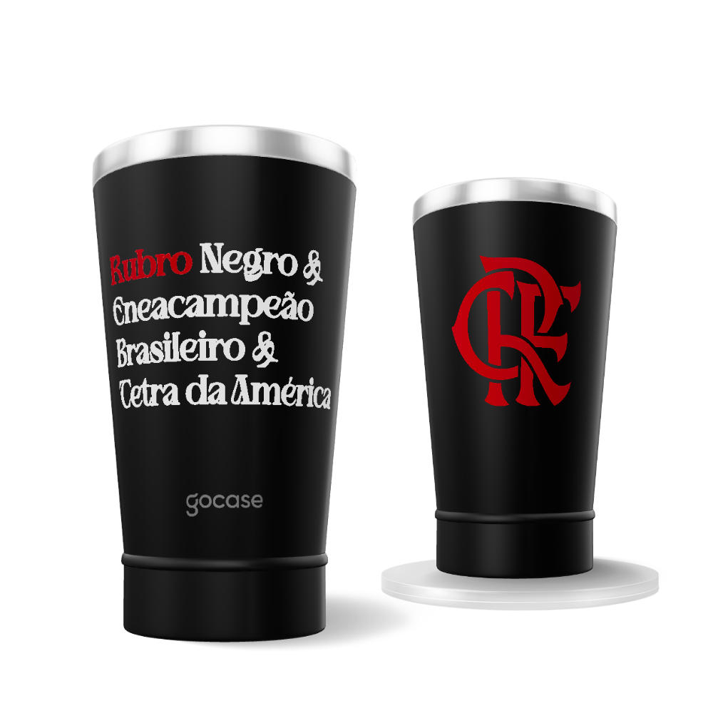 Copo Térmico Cerveja + Ebook - Flamengo - Rubro Negro & Campeão