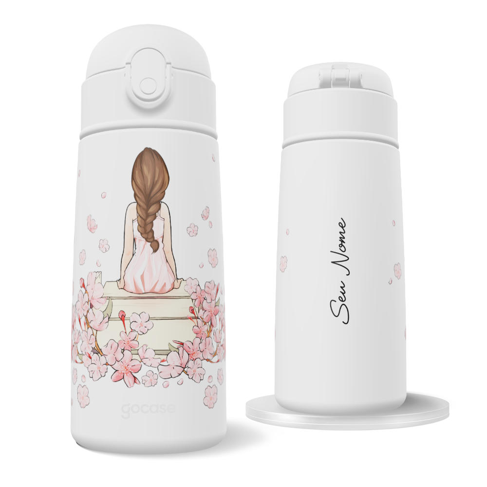 Garrafa Térmica Fun + Ebook - Garota Classical Rose